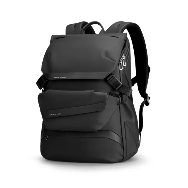 Men's Business Travel Computer Backpack Detachable Letter Backpack Large Capacity Black - Shop at LoveMi