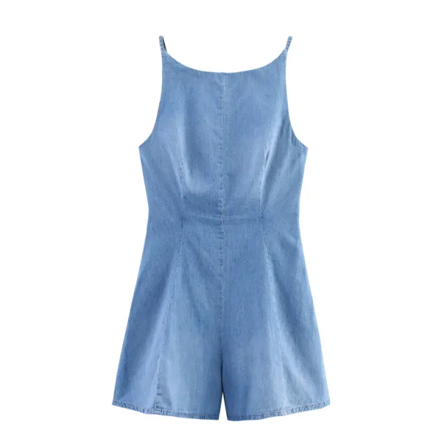 New Summer Off the shoulder Denim Jumpsuit - Shop at LoveMi