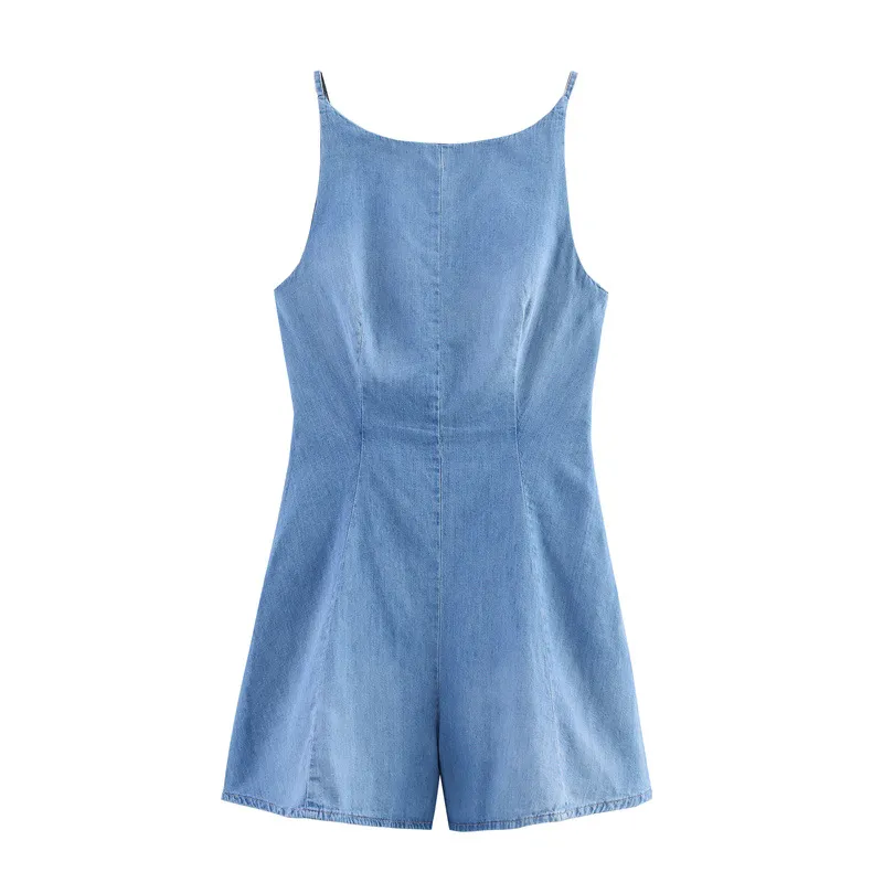 New Summer Off-the-shoulder Denim Jumpsuit