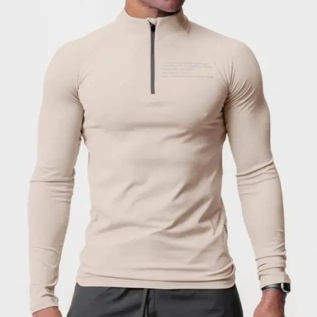 Men's Small Turtleneck Slim-fit Half Zipper Training