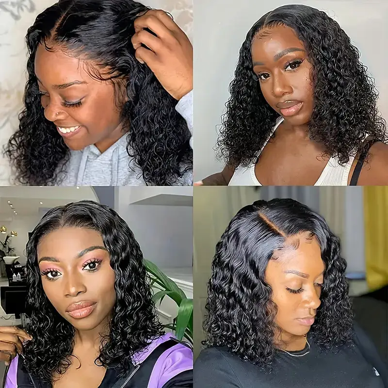 Wig Female Small Volume Corn Curler Fluffy Afro Short Curly Hair Full-head Wig Type