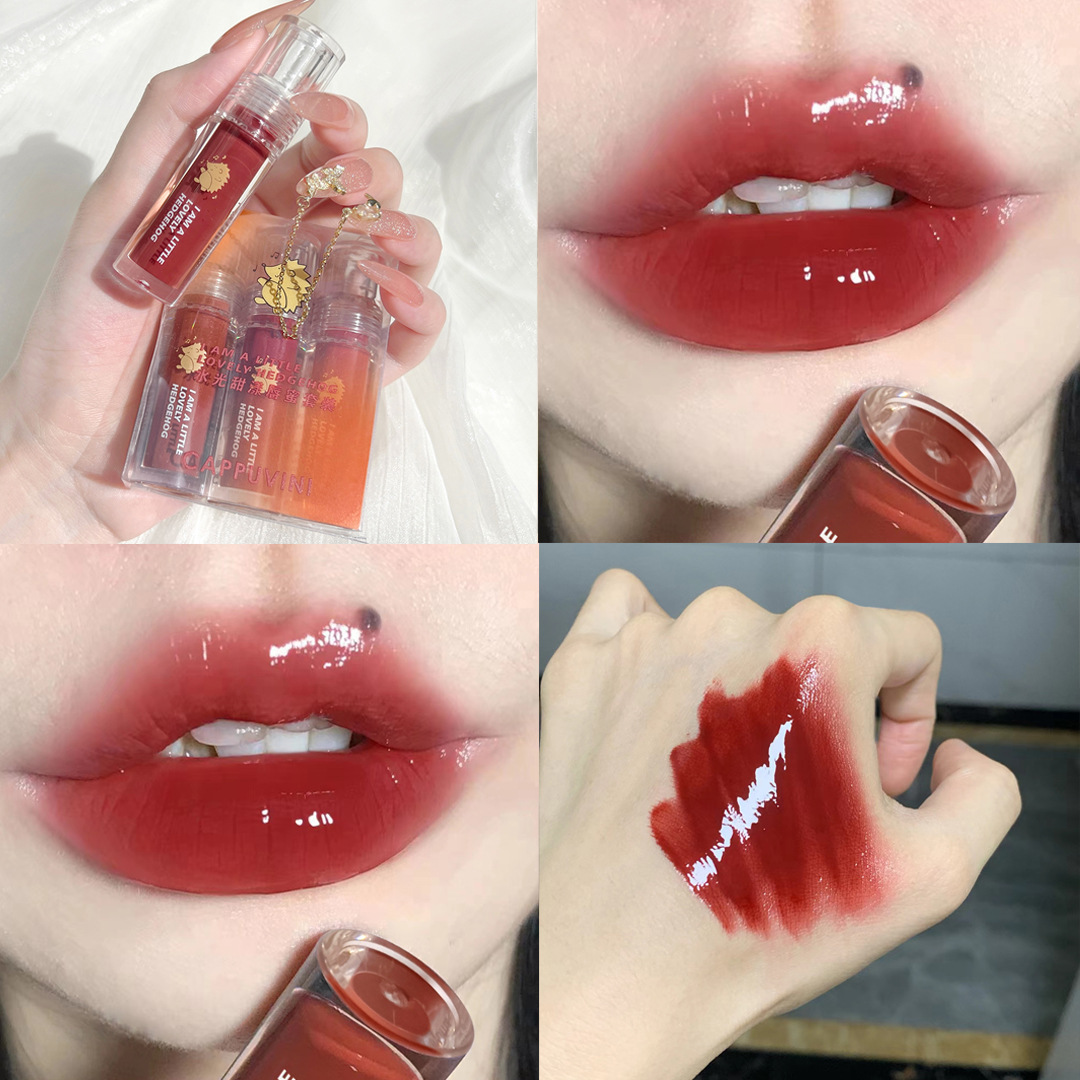 Mirror Paint Light Lip Lacquer Lipstick No Stain On Cup Long lasting White Iced Black Tea - Shop at LoveMi