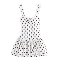 Style Heart-shaped Collar Short Polka Dot Brace Short Dress - View 1