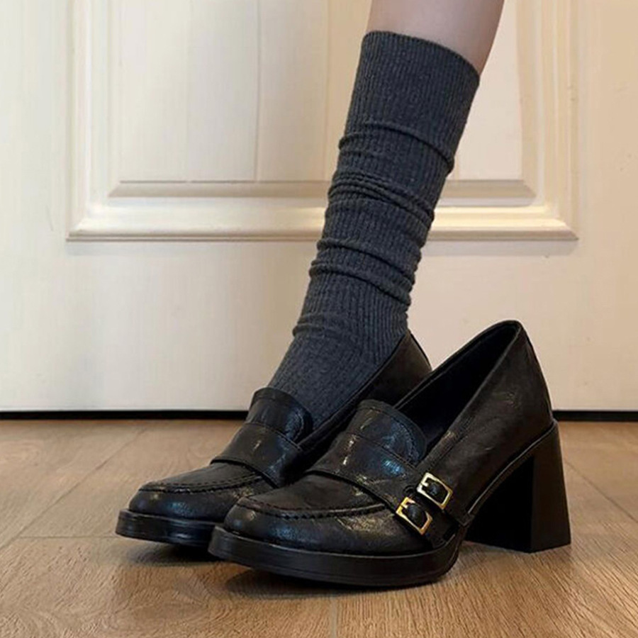 Leather Heels with Dual Straps, picture 4 of 4