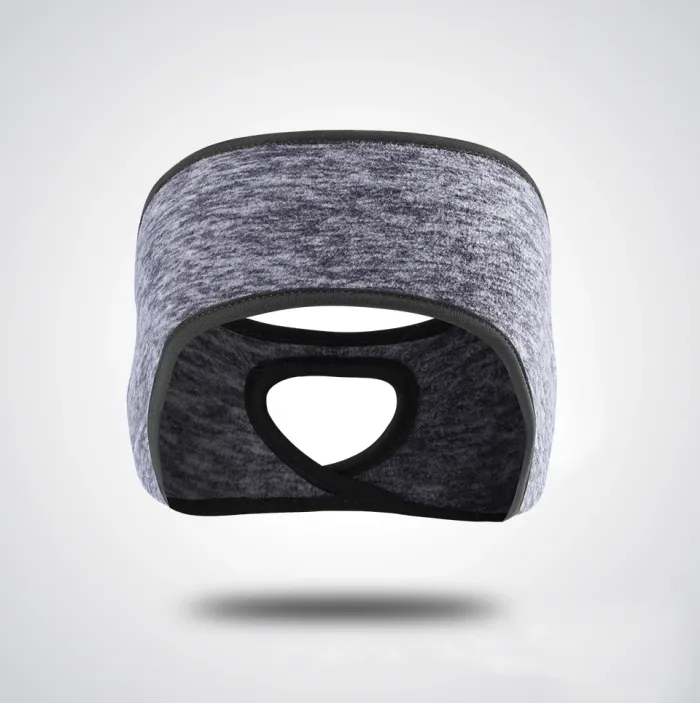Ponytail Ear Warmer Headband, Fleece Winter Ear Muff Band for Running and Skiing - detail photo 1