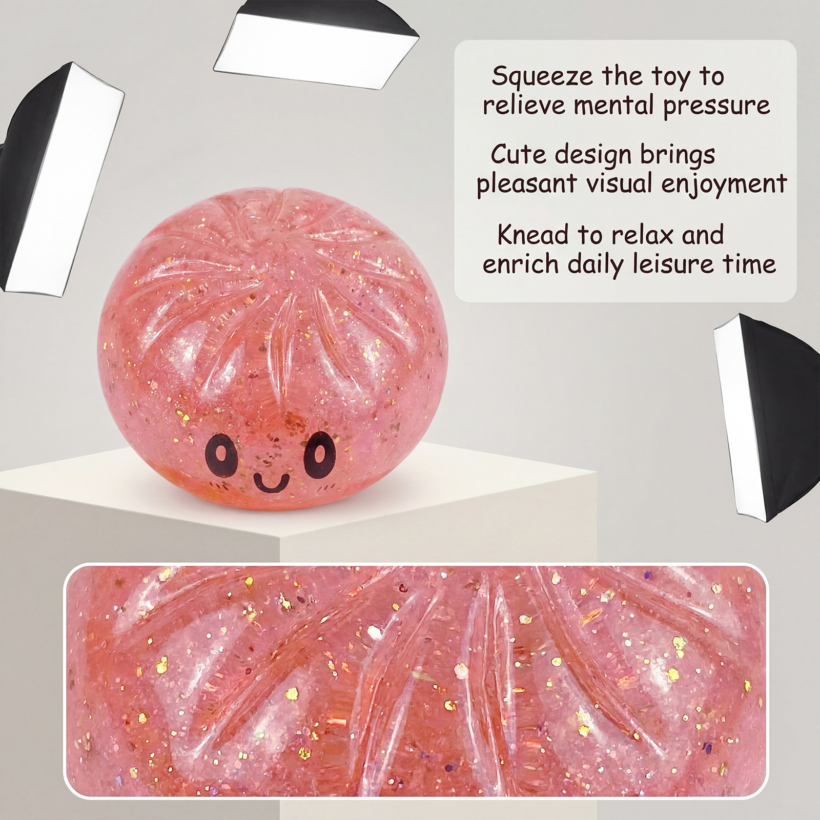 Glittery Emoji-faced Steamed Bun