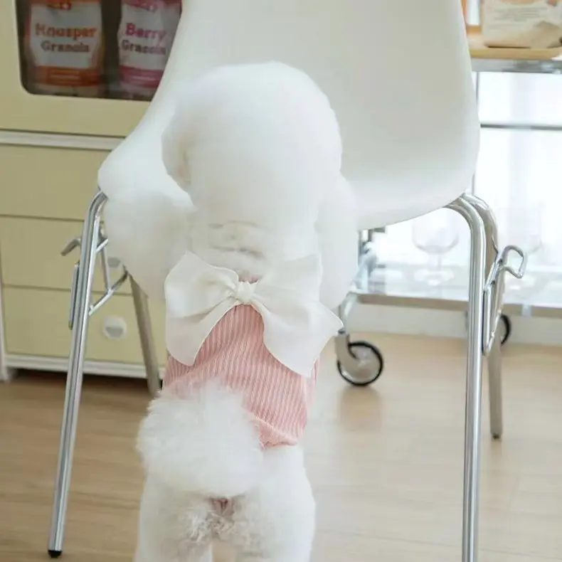 Pet Dog Summer Bow Suspenders Clothes