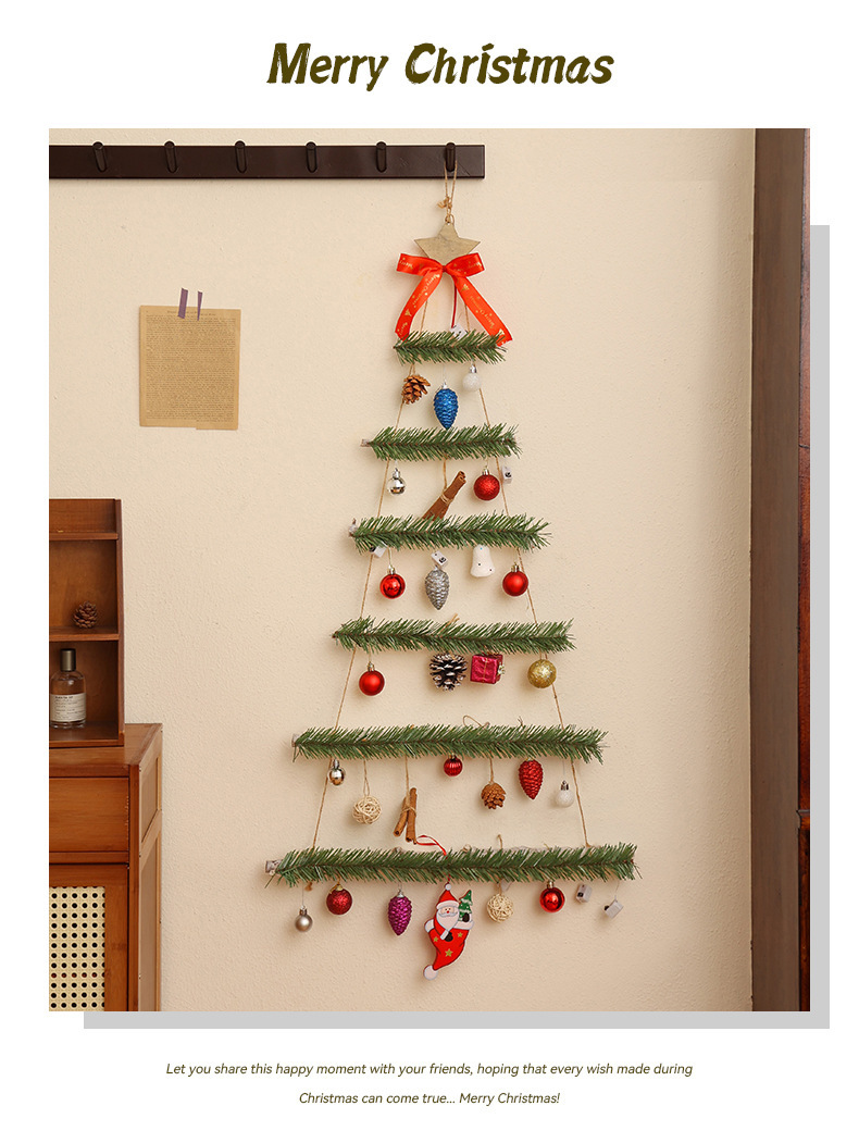 Title 9, Wall Luminous Non-woven Christmas Tree Window D...