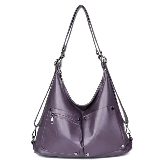 Autumn And Winter New Women's Portable Shoulder Crossbody Soft Surface Large Capacity Bag Purple - Shop at LoveMi
