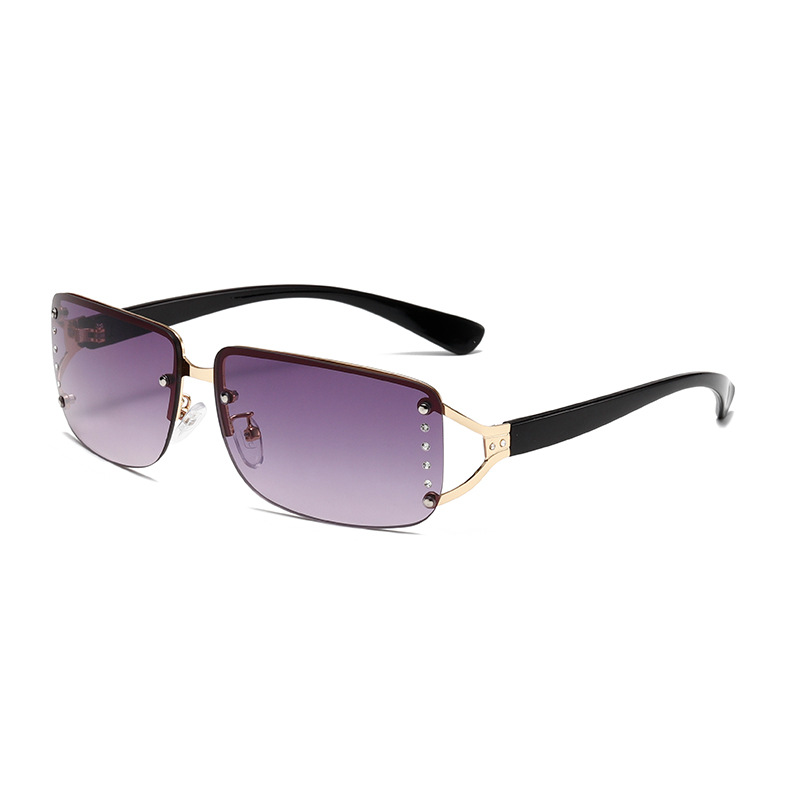 Millennial Future Tech-Infused Punk Streetwear Frameless Diamond Sunglasses