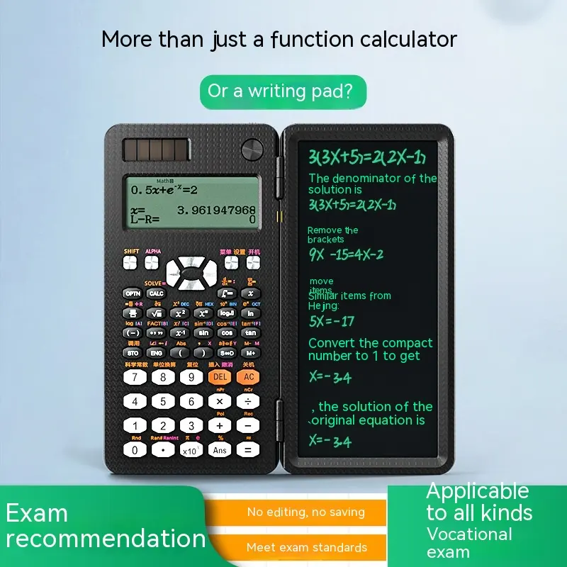 2 In 1 Foldable Scientific Calculators Handwriting