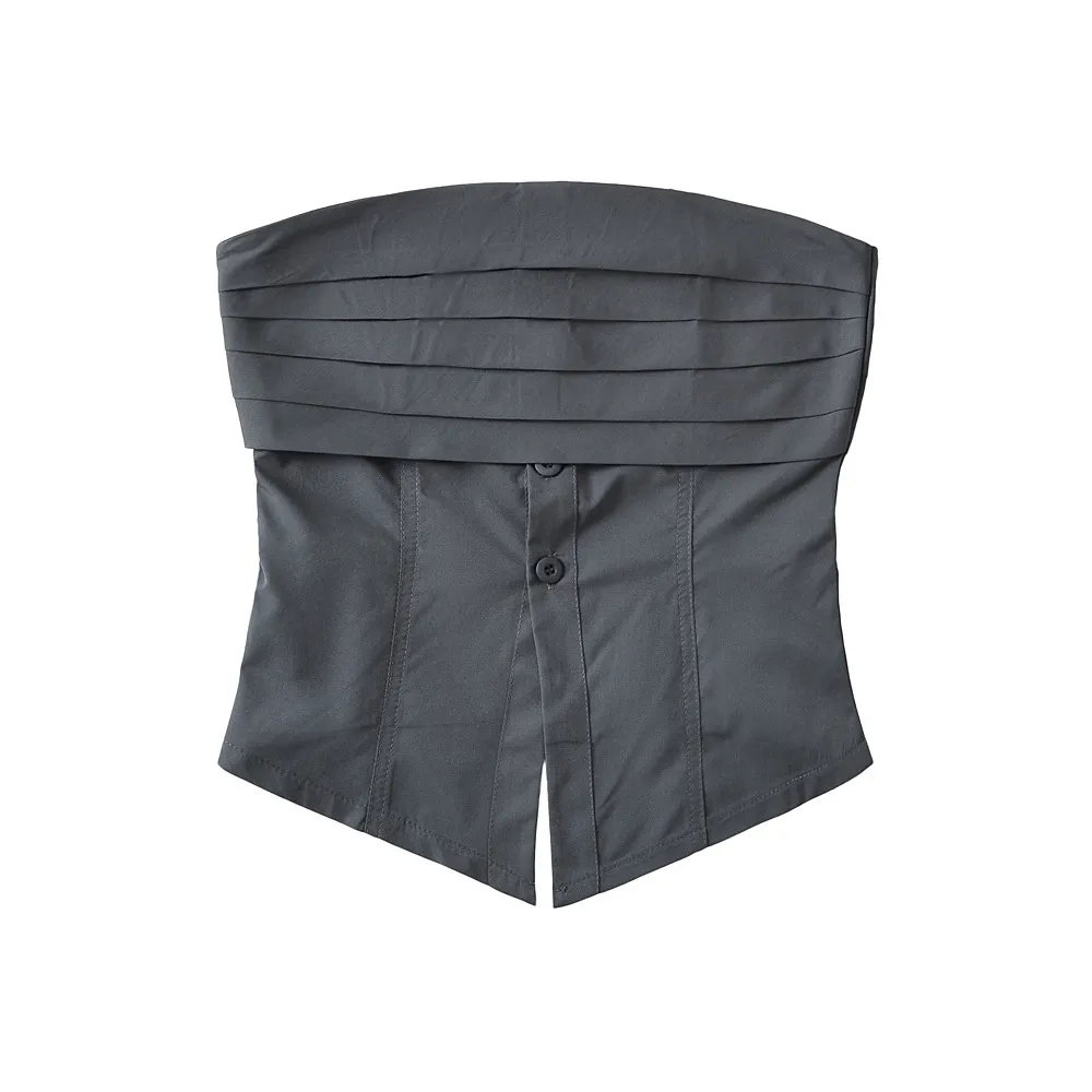 Summer New Women's Fashion Slim Vest - Gray