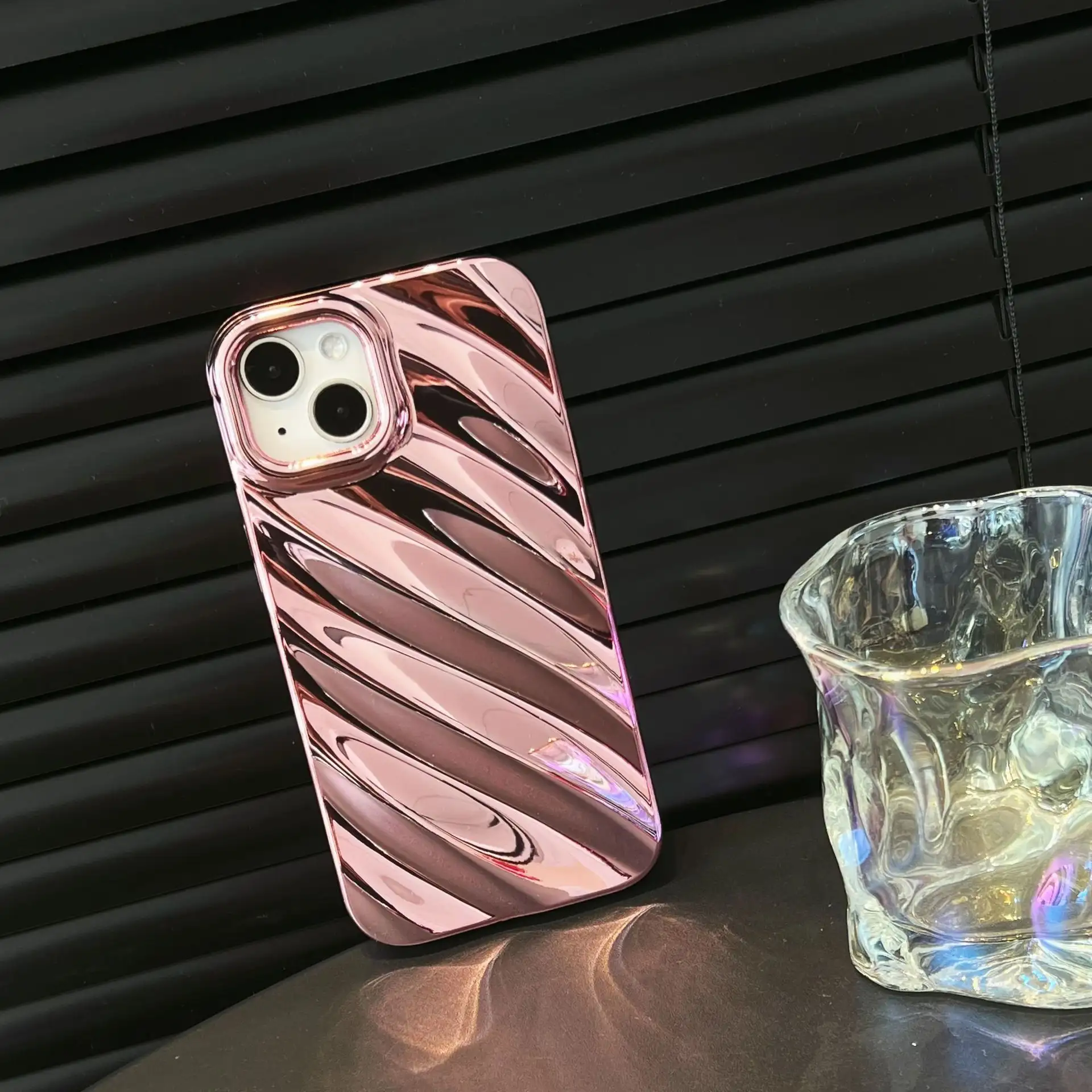 Simple Electroplating Water Ripple Suitable For IPhone14pro Max Phone Case