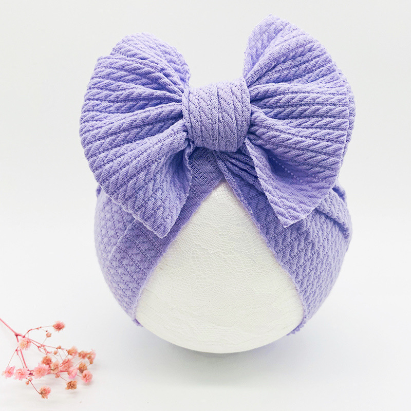 Title 10, New Sunken Stripe Double-layer Bow Baby Hat