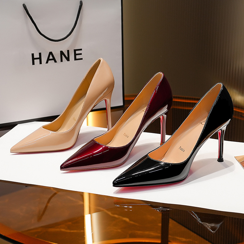 Side-cut Stiletto-heel Sexy Pointed-toe High Heels