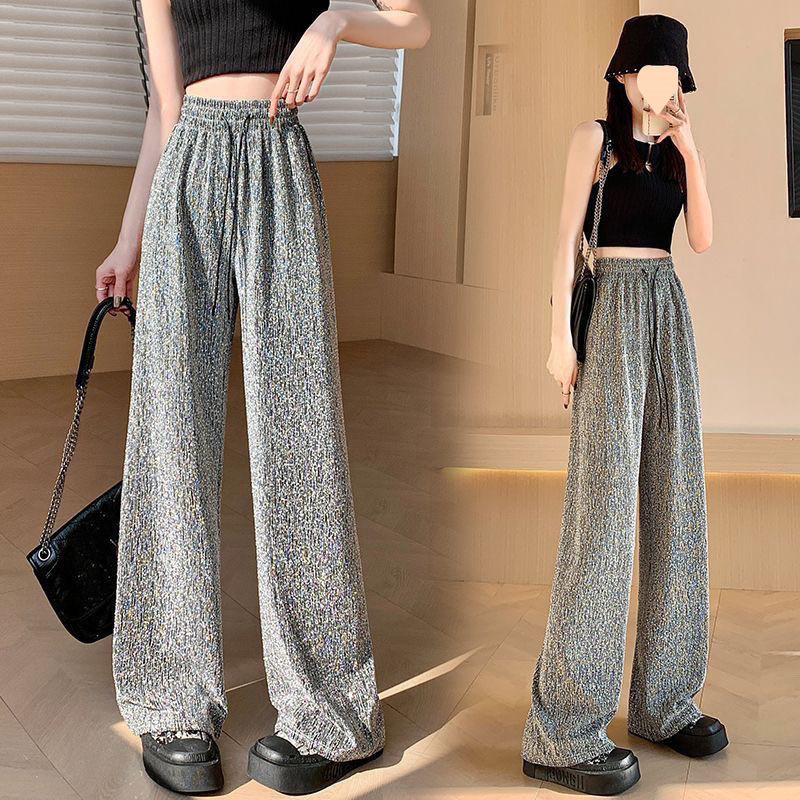 Casual Ice Silk Straight-leg Pants Loose