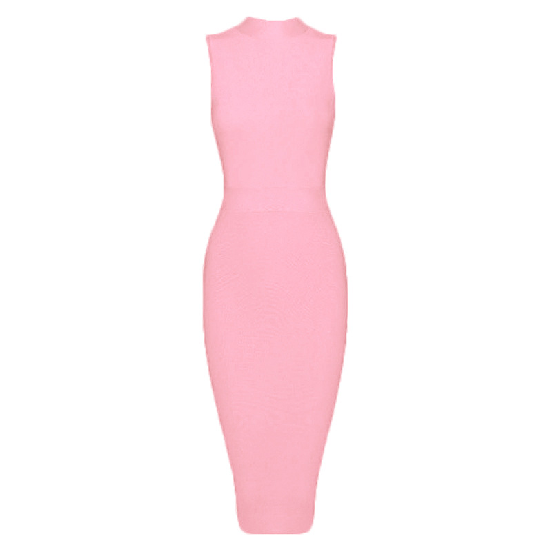 Women's Turtleneck Sleeveless Slim Stretch Dress - Image 5