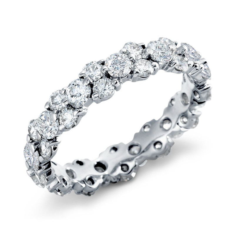 Diamond-Studded Geometric Ring