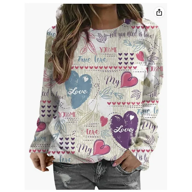 Women's Casual 3D Digital Printing Sweater - Rs63297764-M