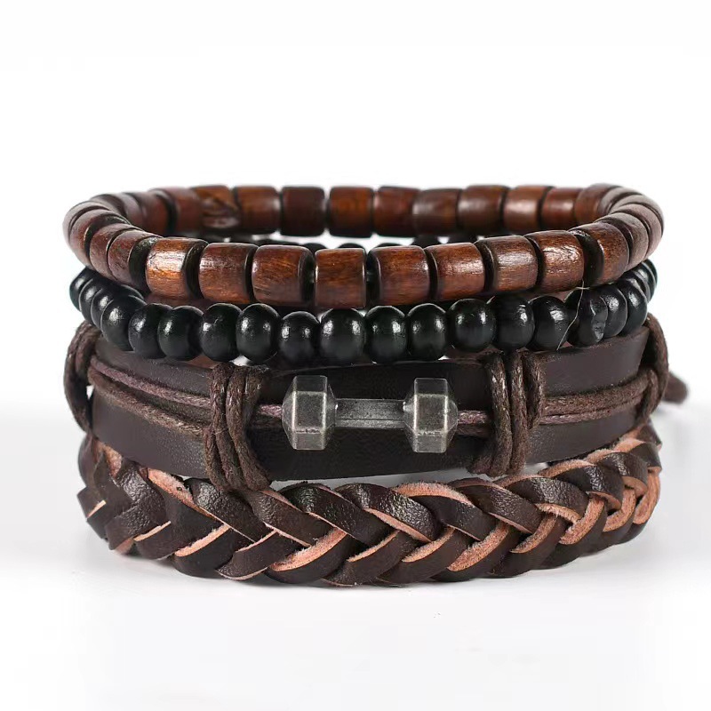 Multi-layer Bracelet Set Vintage-style Jewelry For Men