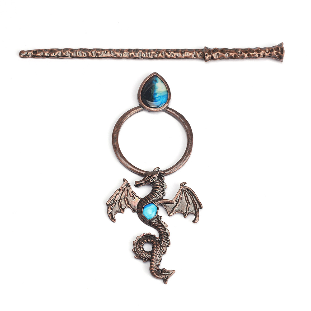 Retro Moonstone Dragon Hair Accessory