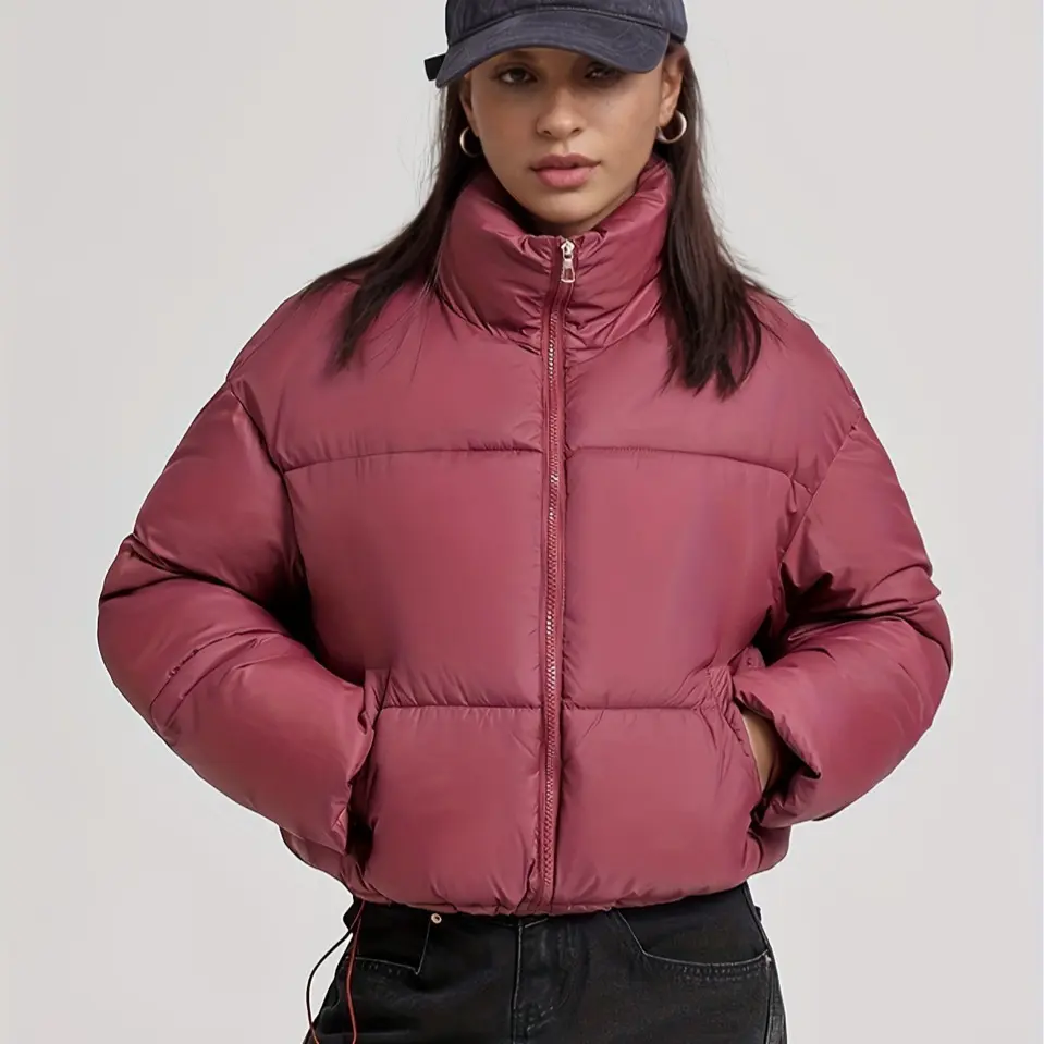 Stand-collar Puffer Cotton-padded Coat