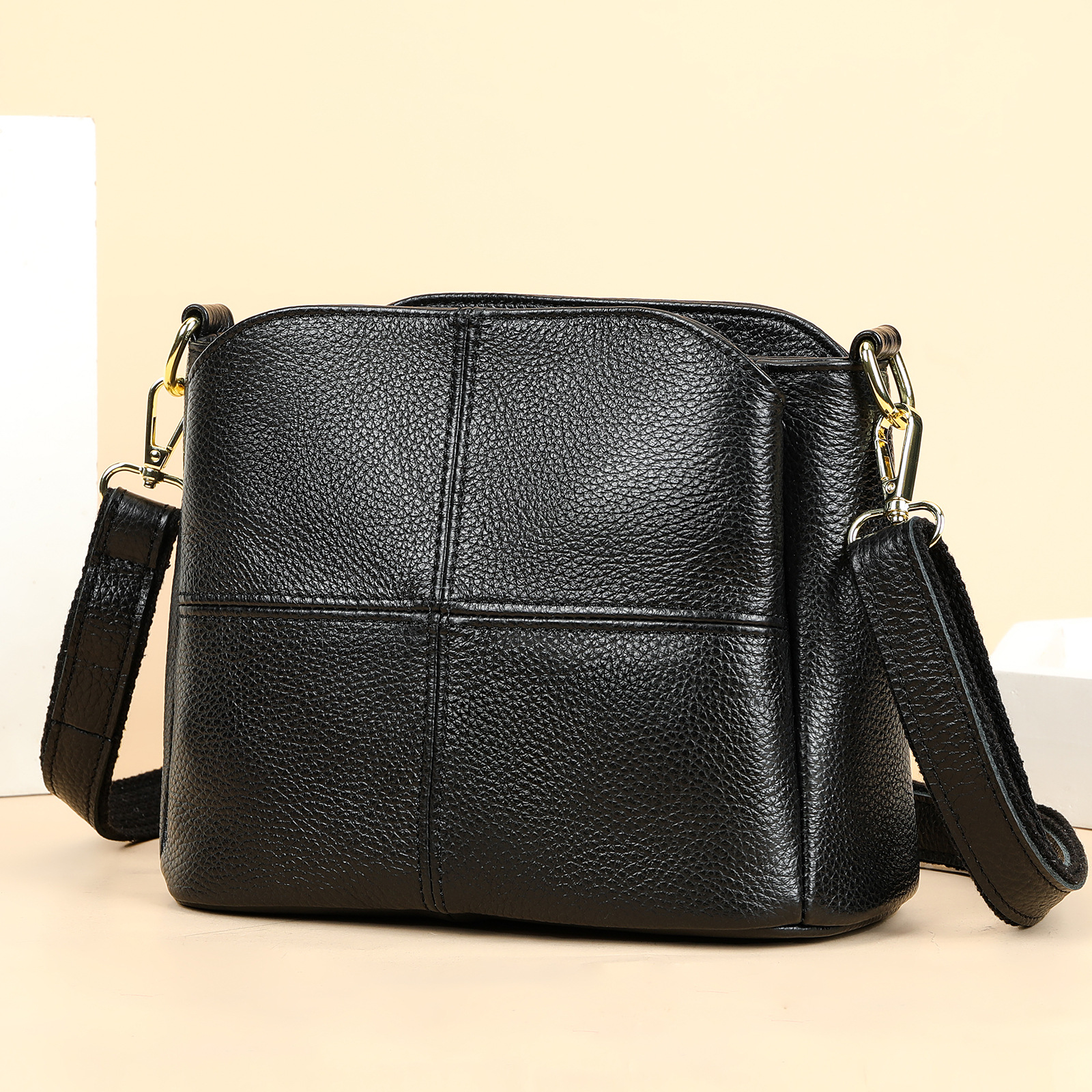 Large Leather Crossbody Handbag, picture 6 of 10