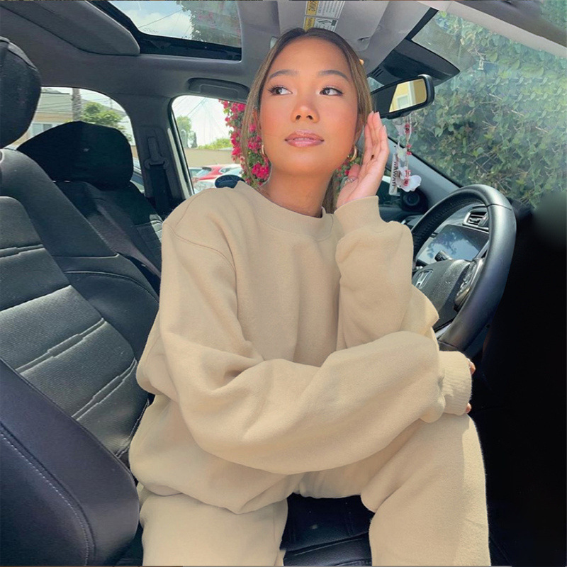 Women's Casual Long Sleeve Sweatshirt Suit