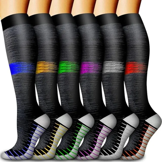 Sports Stockings Stretch Shaping Leg Shaping Socks Color Block Sorm - Shop at LoveMi