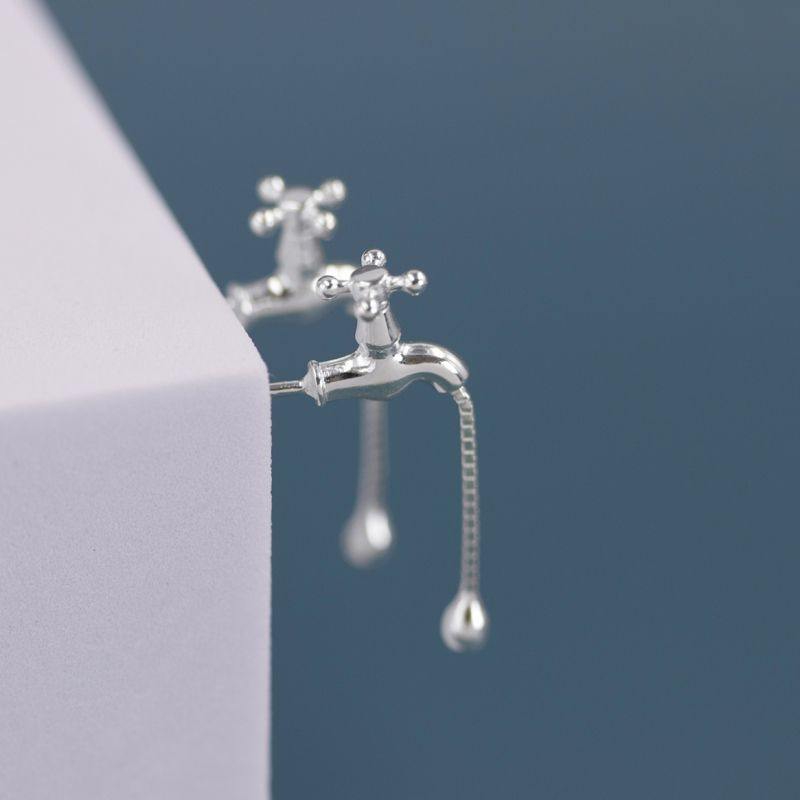 Inspiration Source Fun Faucet Personality Stud Earrings Fashion Creative And Elegant Ins