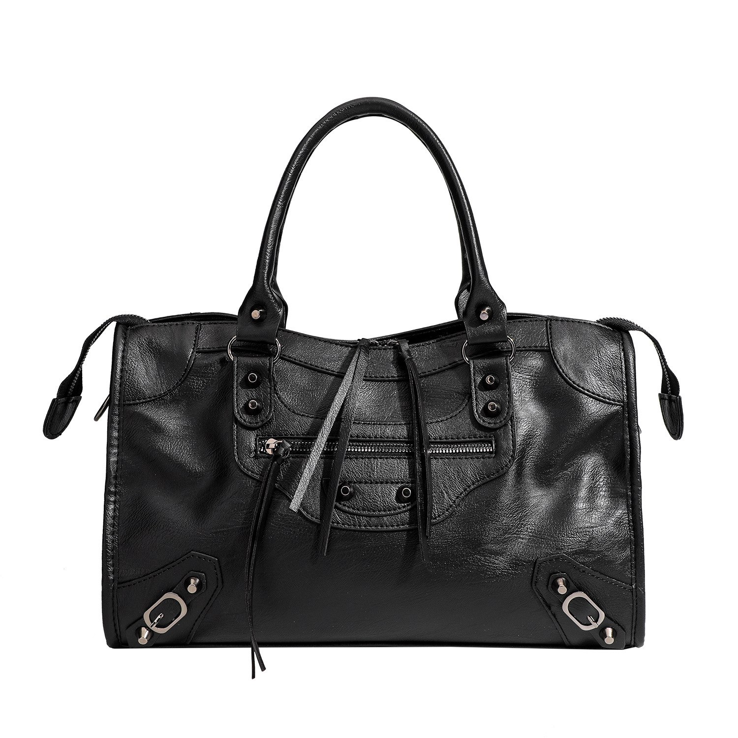 Niche-designed French-style Studded Biker Bag