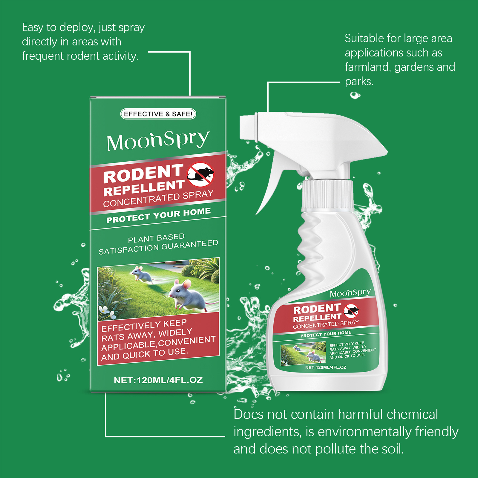 Car Engine Outdoor Indoor Mouse Repellent Spray