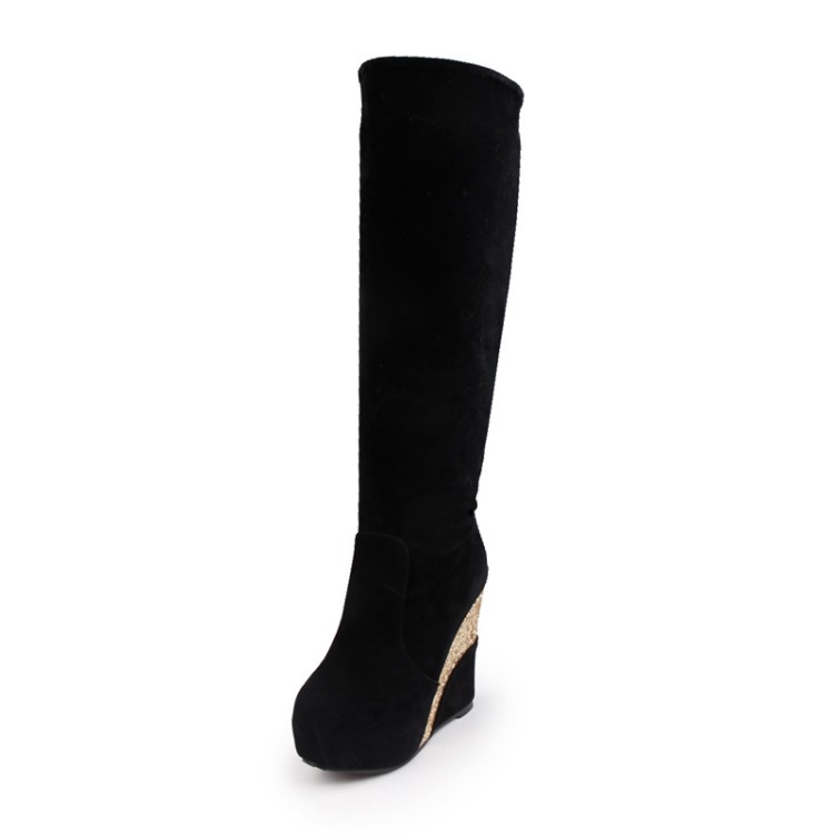 Suede Wedge Boots, picture 3 of 7