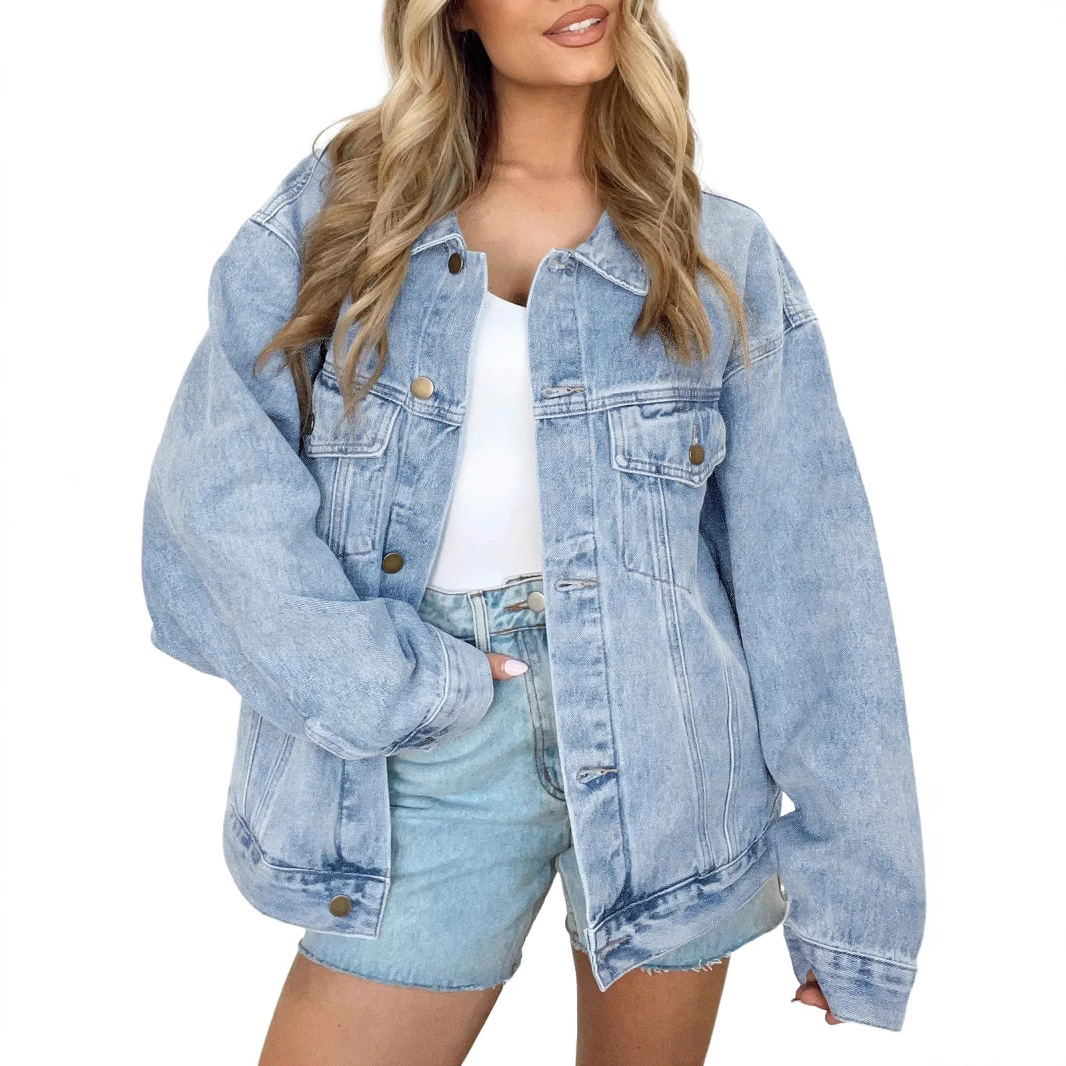 Womens Denim Jacket Long Sleeves