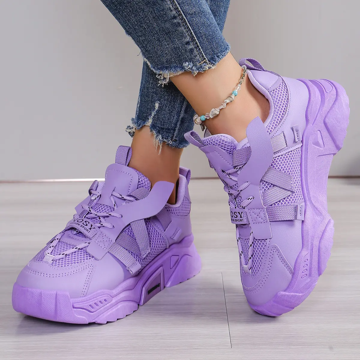 Platform Mesh Surface Dad Shoes Women's Breathable