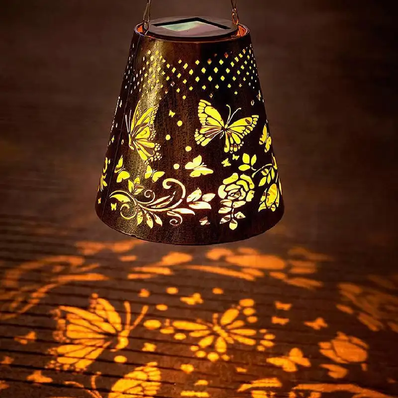 Solar Butterfly Lamp Outdoor Courtyard Decoration Hollow Light