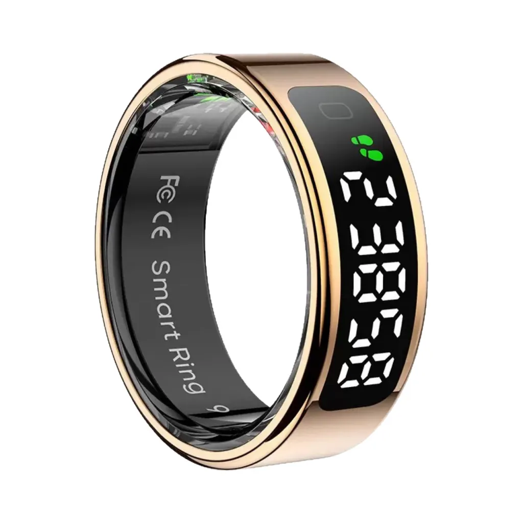 Multifunctional R11 Smart Ring With Screen Display - Gold