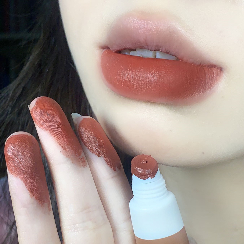 Women's Fashion Matte Velvet Matte Lipstick Lip Glaze 03 Mauve Plum Color - Shop at LoveMi