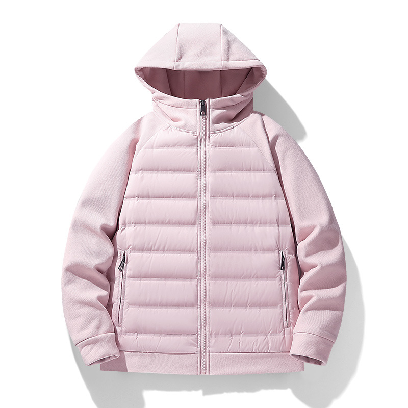 Knitted Patchwork Sports Hooded Jacket For Men And Women 1
