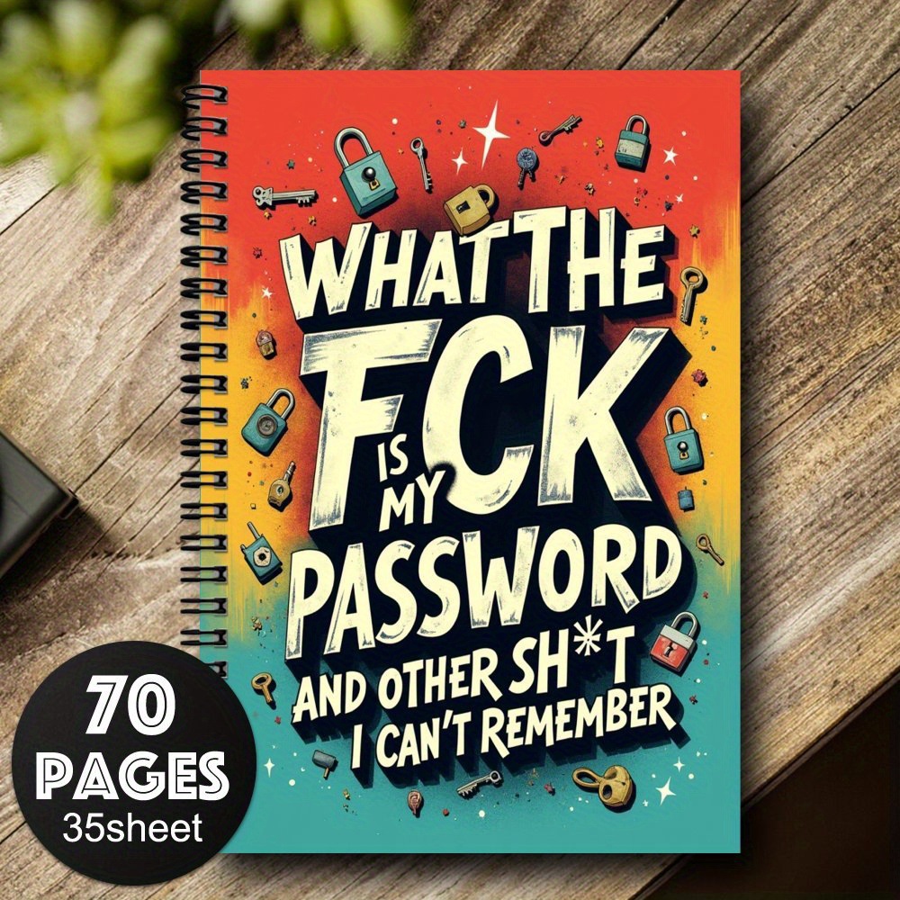 Password Notebook Notepad Coil Notebook 3