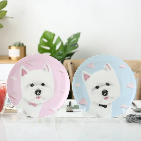 Western Highland Household Bone Porcelain Food Plate Dessert