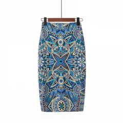 Autumn OL Temperament Women's Clothing Pencil Skirt Skirt - Blue - View 1