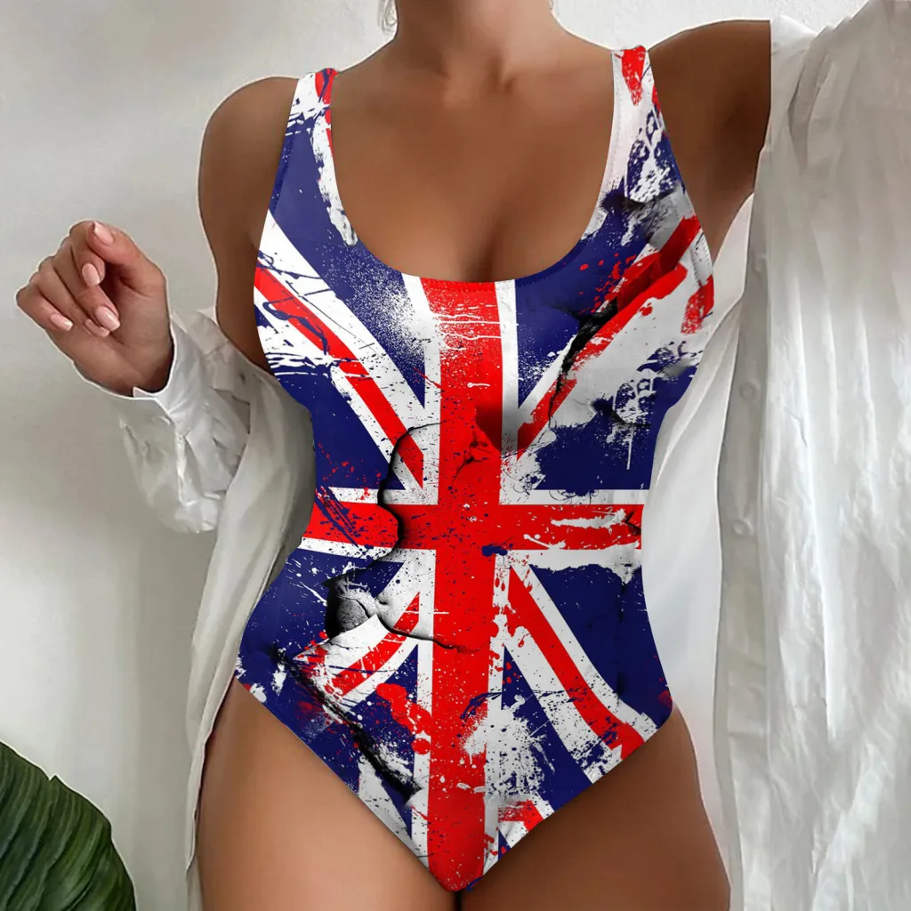 Creative 3D Printing Women's Bikini One-piece Swimsuit - 02 Style-L