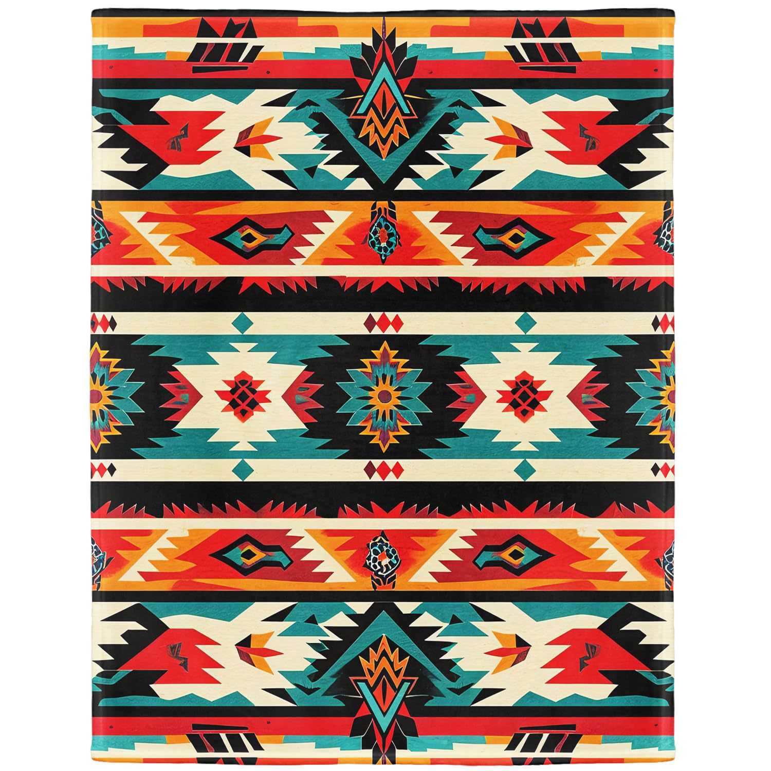 Bohemian-style Flannel Blanket For Cozy Bedding