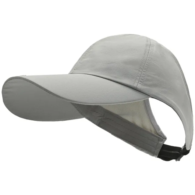 Summer Quick drying Sunscreen Soft Top Topless Hat Gray - Shop at LoveMi