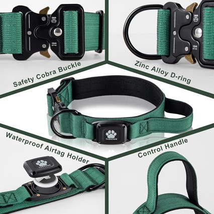 Adjustable Tactical Locator Collar For Large Dogs To Prevent Loss
