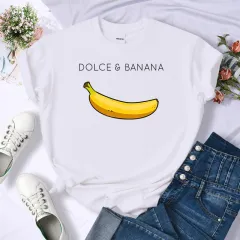Dolce Banana Anime Printed T Shirts - White - View 1
