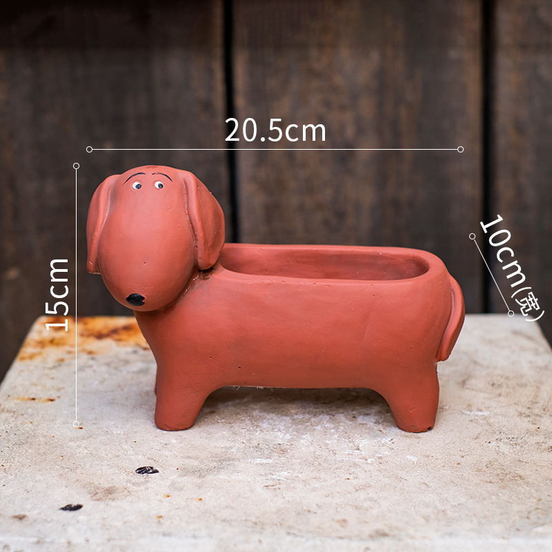 Sausage Dog Flower Pot