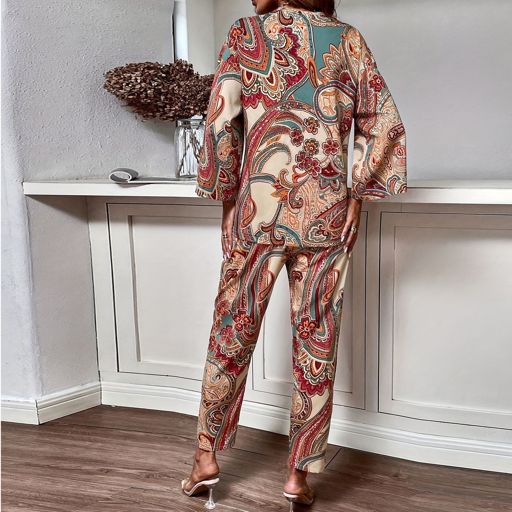 Women's Retro Fashion Elegant Comfort Printing Suit