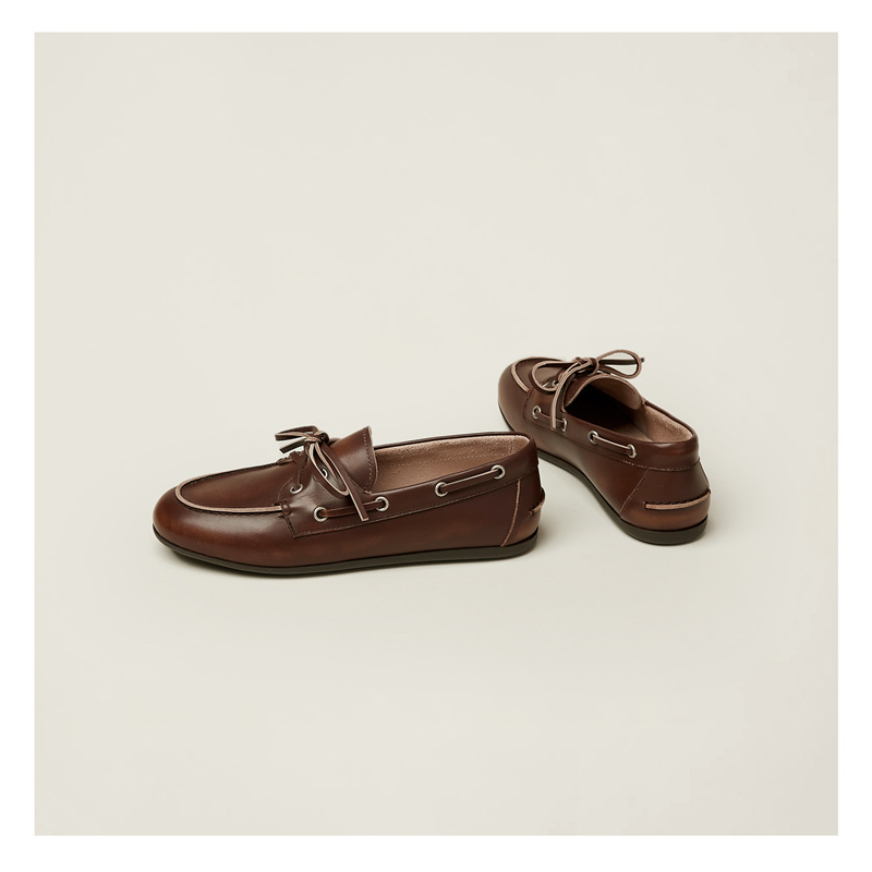 Leather Lace-Up Loafers, picture 4 of 5